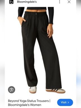 Beyond Yoga Women’s Black Wide-Leg Trousers
